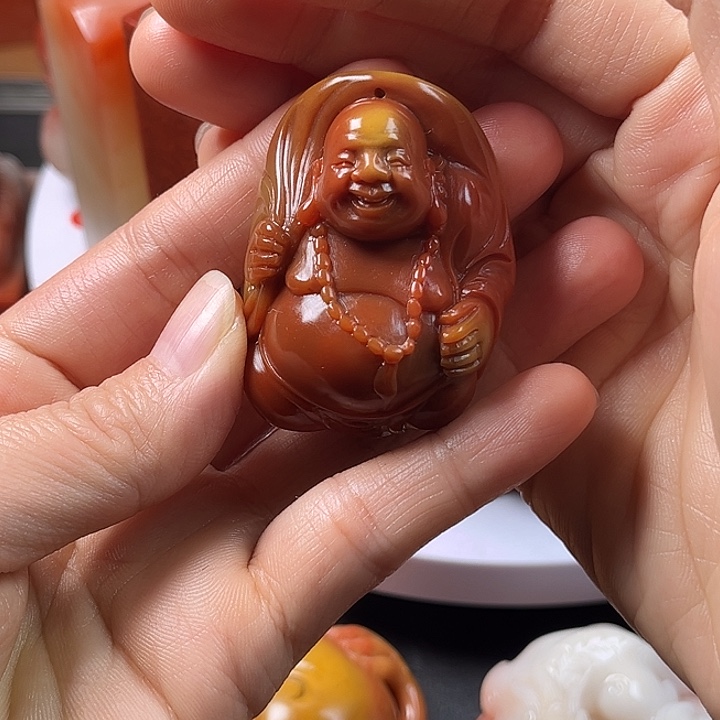 杨***a寿山石手把件把玩件