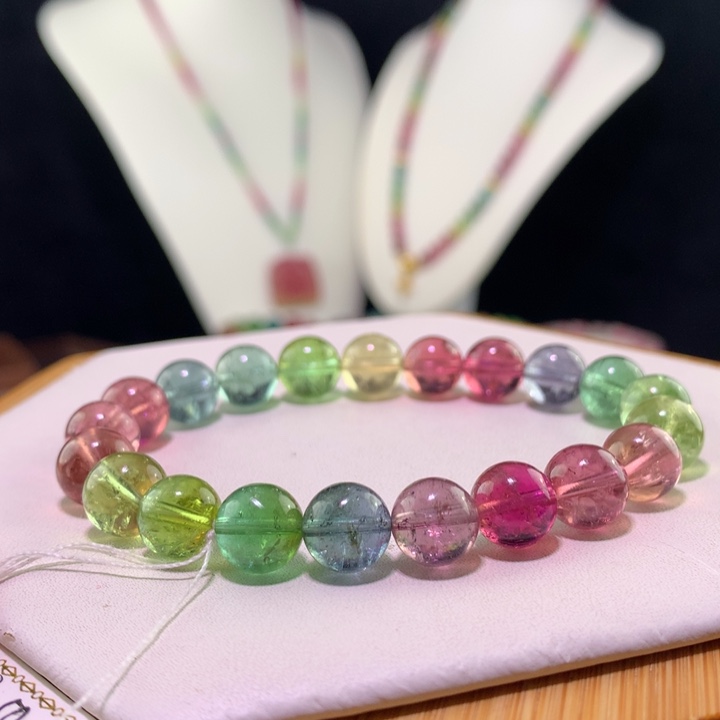 双色碧玺手链未镶嵌