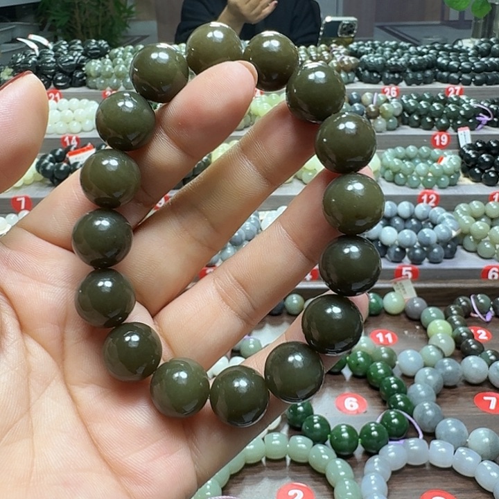 未镶嵌手链和田玉新疆且末糖卡14