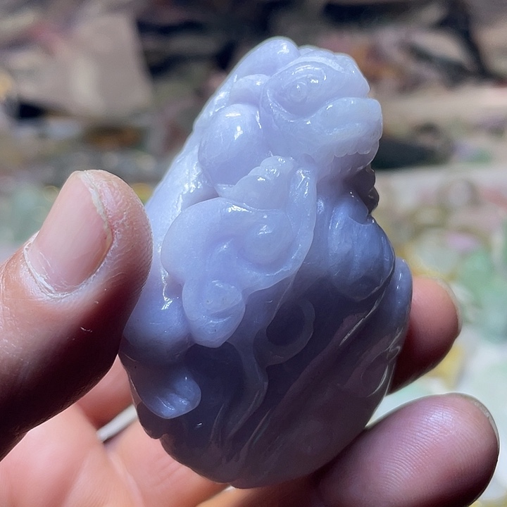 翡翠未镶嵌吊坠(不含链)貔貅手把件