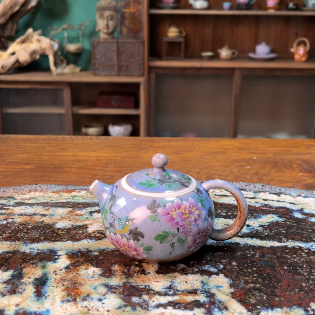 杯柴烧手工手绘陶瓷