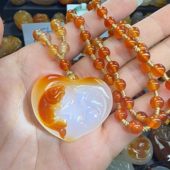 玛瑙/玉髓合金吊坠