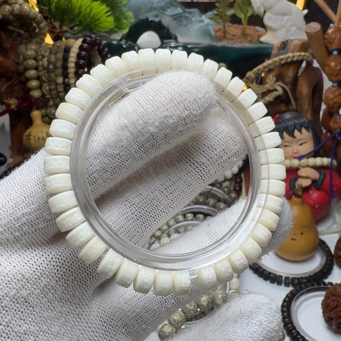 星月菩提手串15号车尺寸8.5白玉菩提嘎单圈