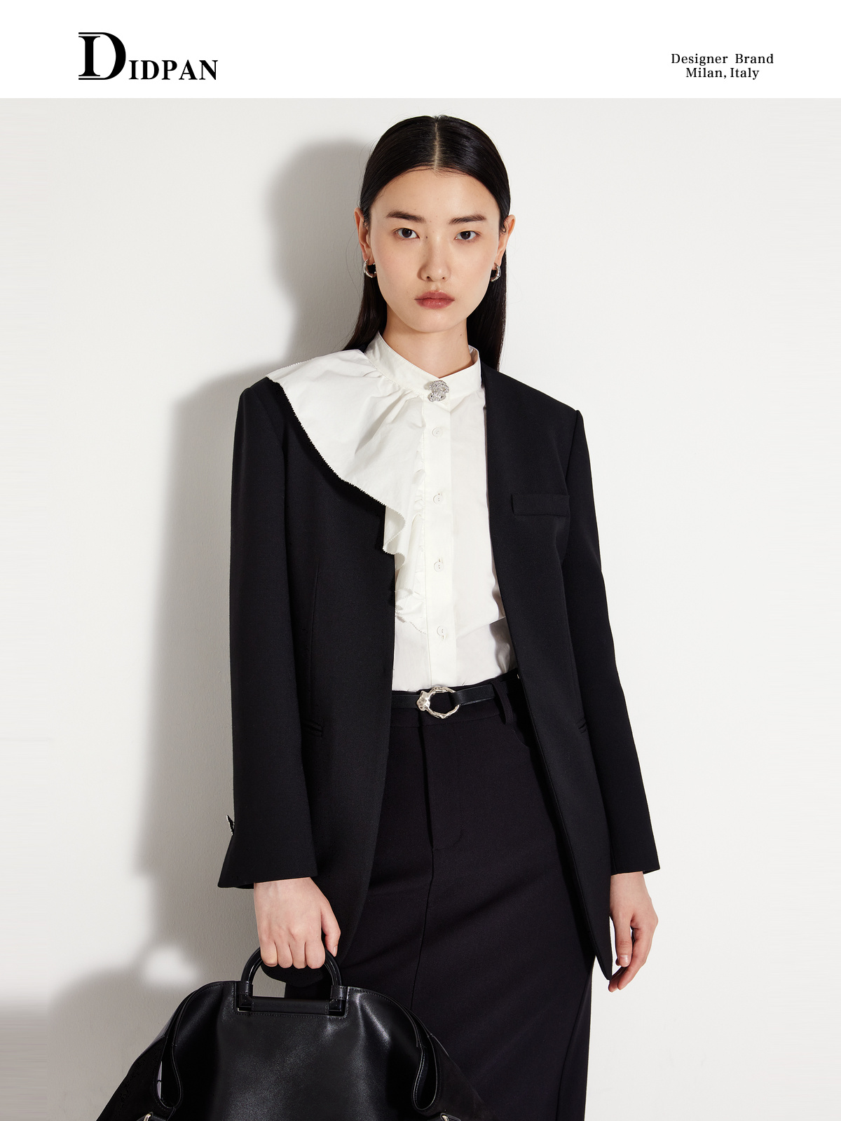 IDPAN女装气质设计师中长外套高级感西服2E4W68145