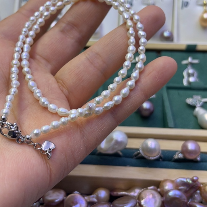 淡水珍珠项链合金