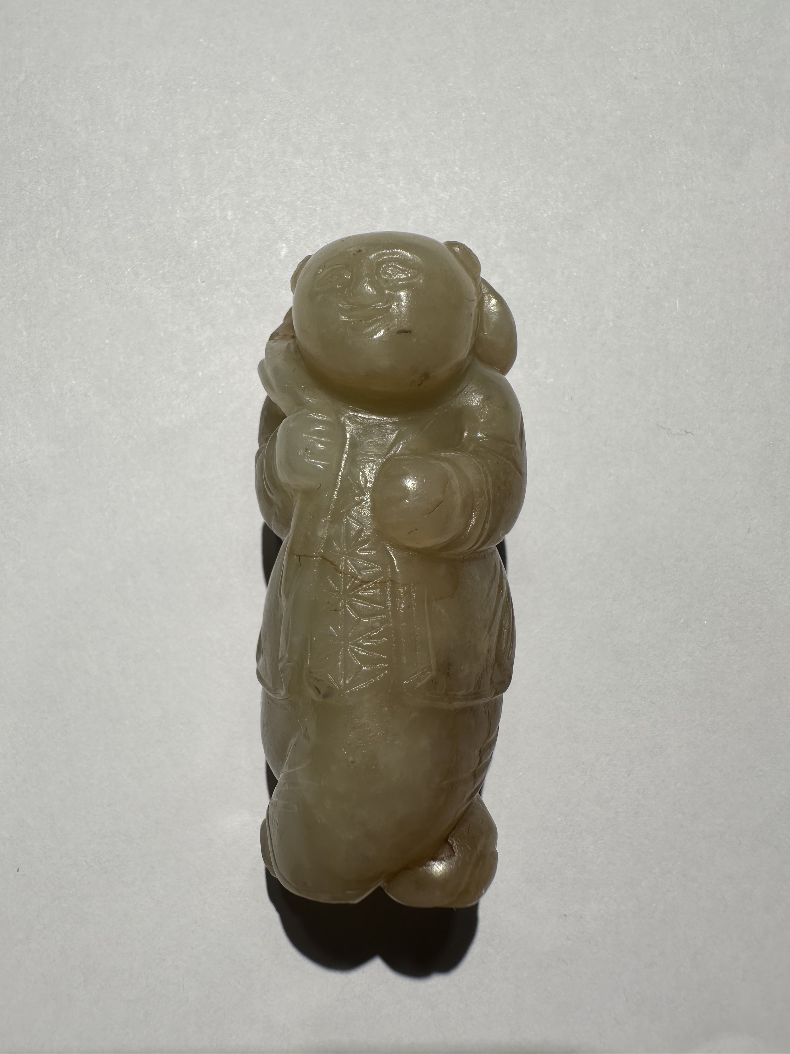 和田玉执荷童子 