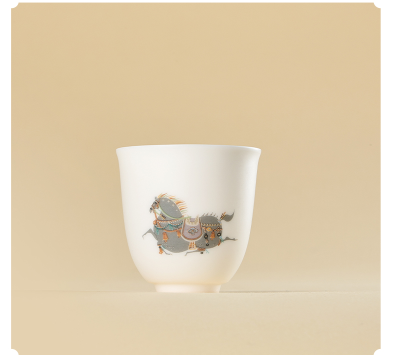月记窑 “马踏飞雪”品茗杯