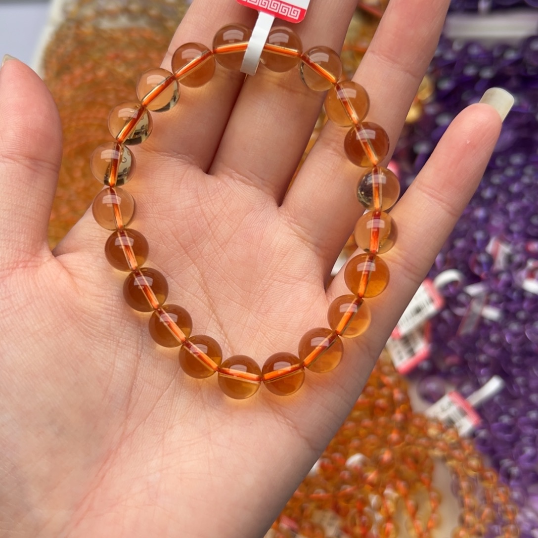 水晶未镶嵌手链黄水晶