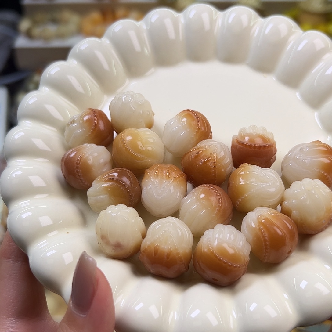 菩提根/象牙果手串卡19炭烤胖佛手15颗