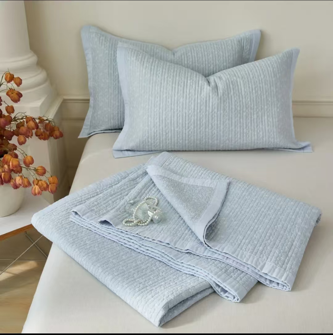 【馨梦】高端双面全棉床盖柔软亲肤单床盖三件套四季可用