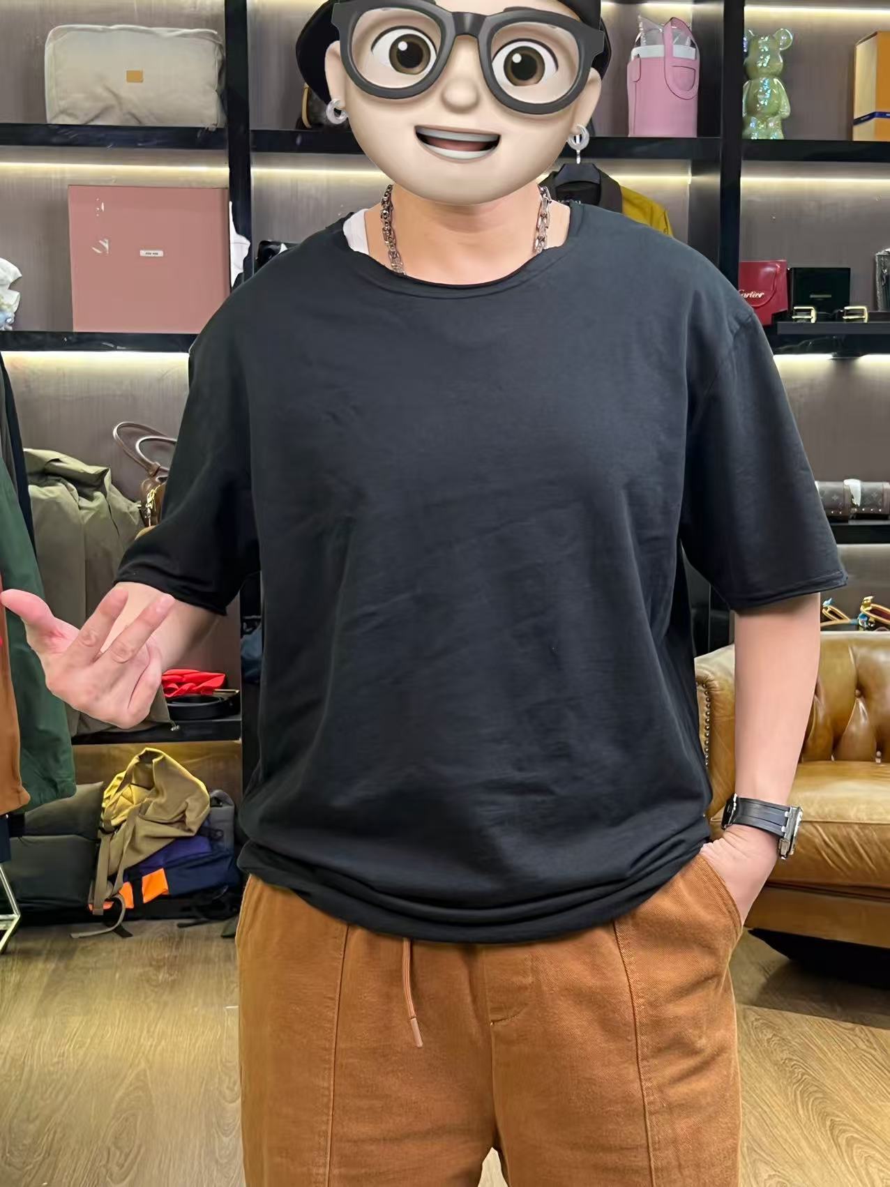 29427-简约纯色休闲设计款短袖T恤t恤