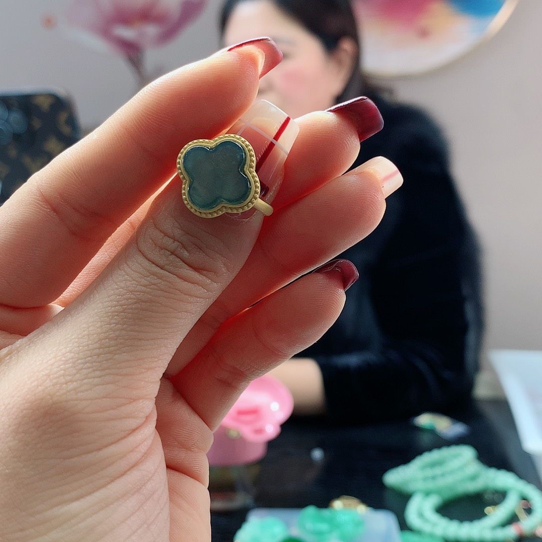 【闪购商品】翡翠戒指银S925镶嵌，