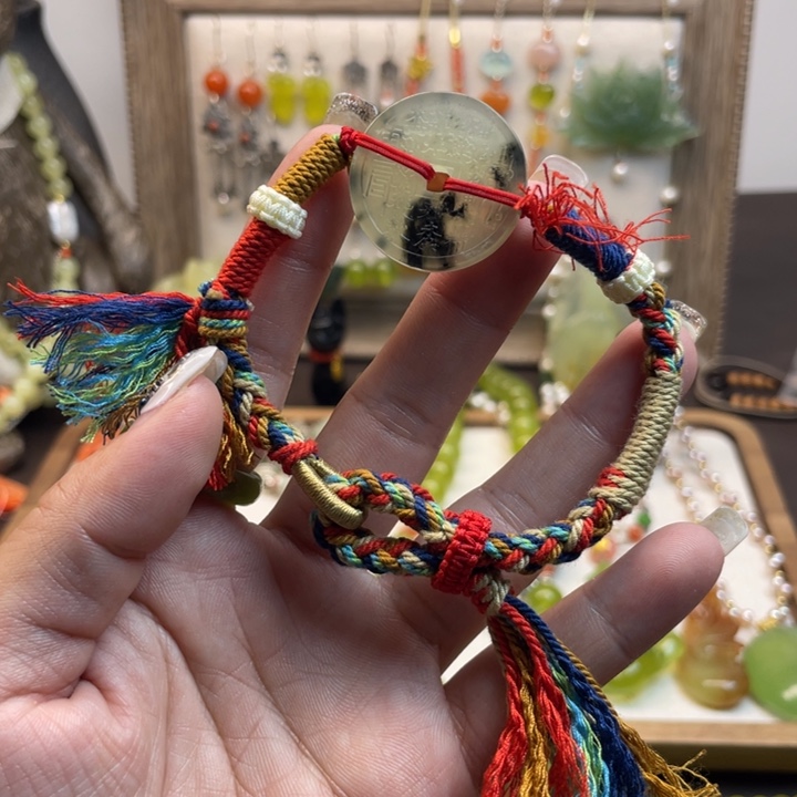 蛇纹石玉手链未镶嵌