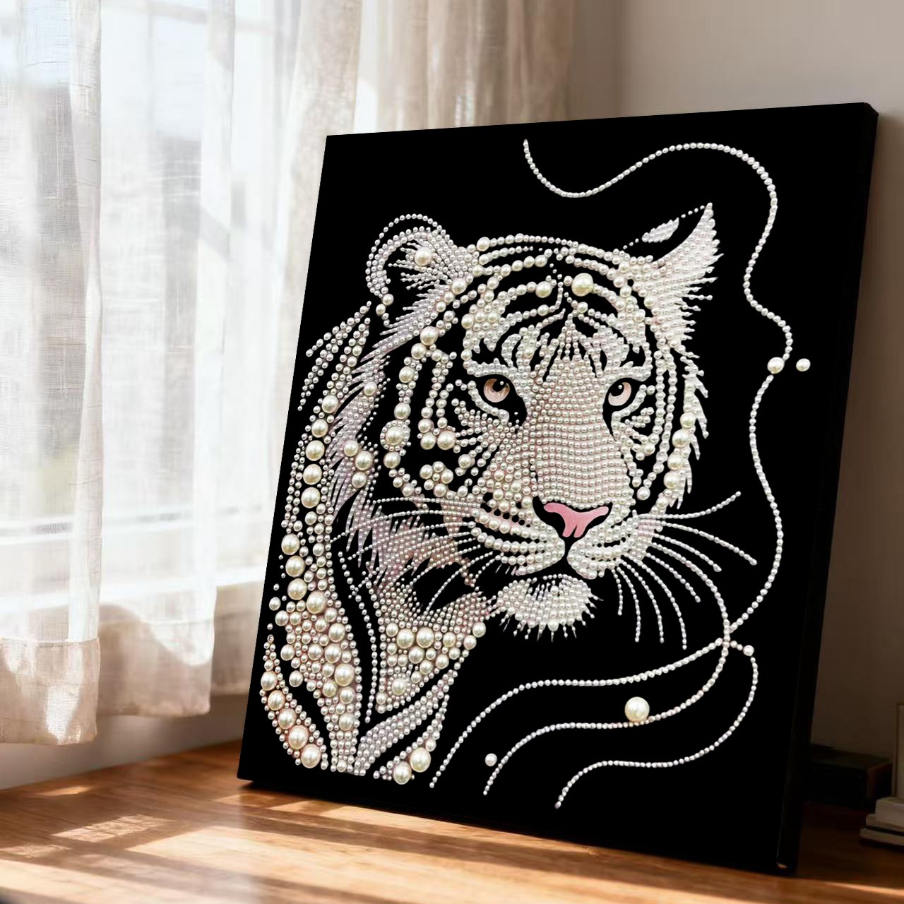 【生肖 白虎】DIY珍珠画钻石画创意马年新年礼物自带材料包装饰挂画