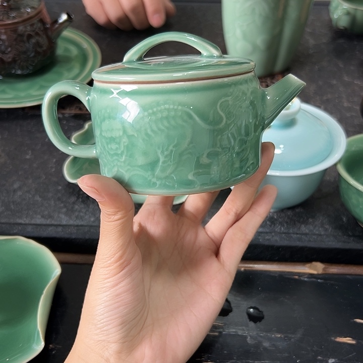 龙泉云间青瓷小米茶器