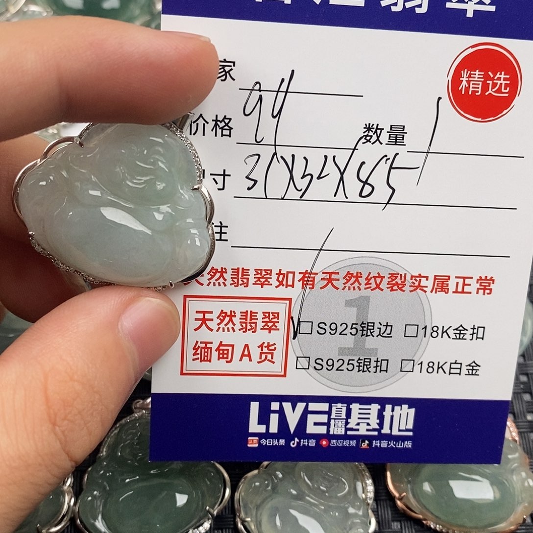翡翠银S925镶嵌颈饰