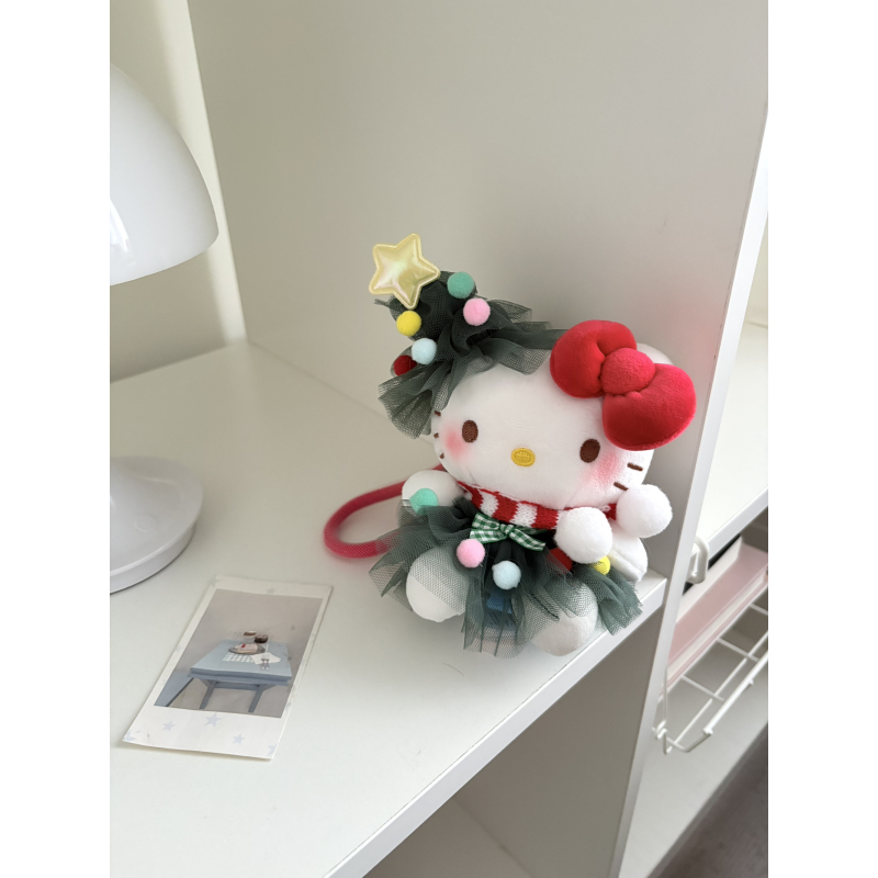 圣诞小彩球~可爱坐姿绿裙子套装kitty挂件正版