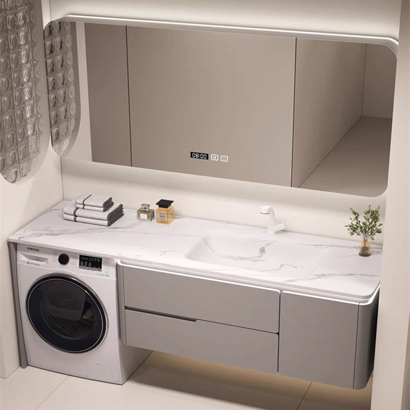 2025新款一体盆阳台洗衣机柜组合浴室柜卫生间定制洗手台洗脸盆柜