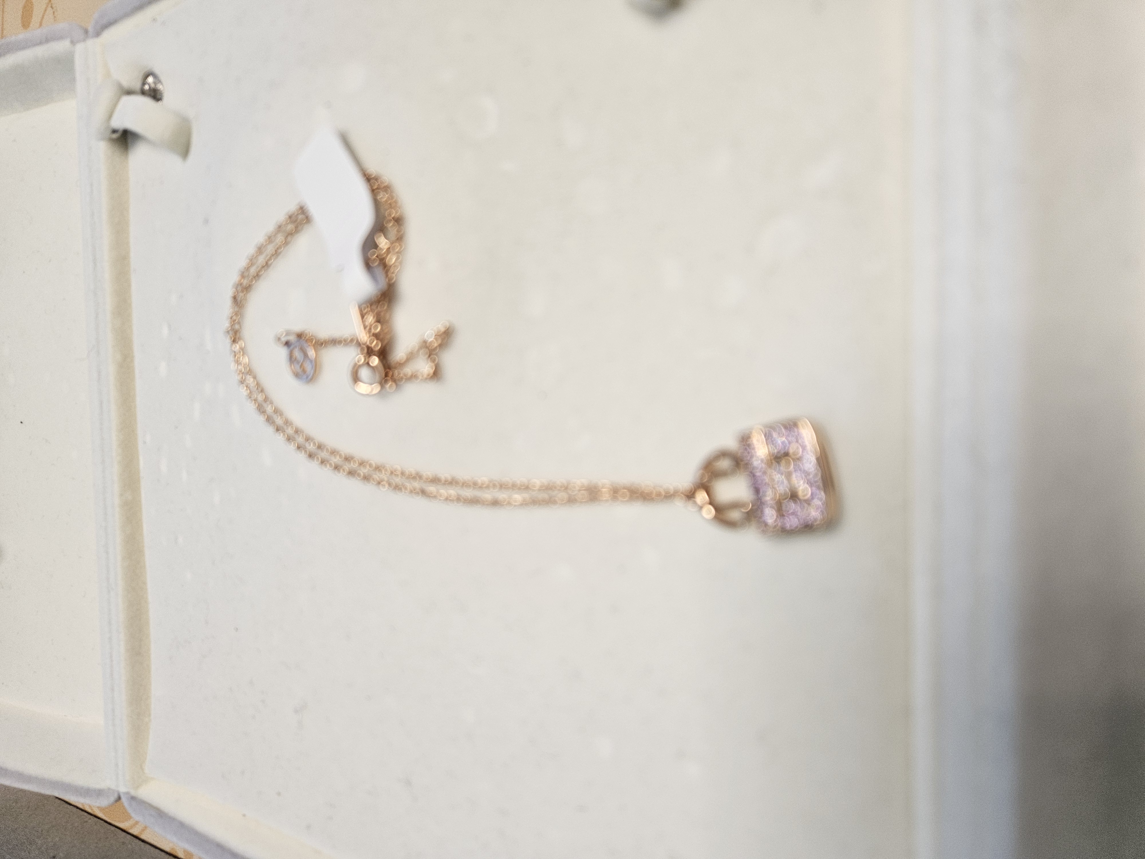 铜合金项链 【设计款轻奢饰品】001满钻镶钻紫色镶嵌国风项链经典