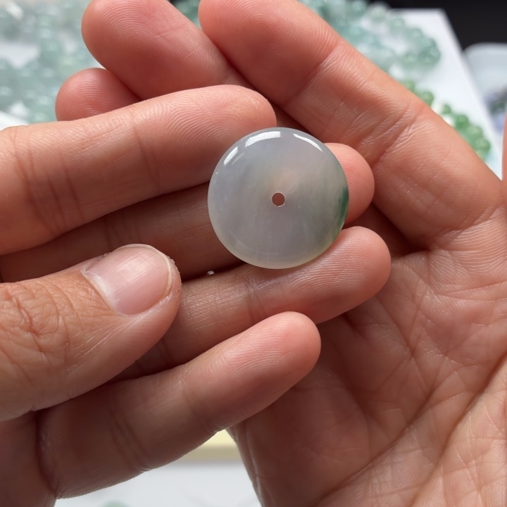 翡翠未镶嵌颈饰翡翠天然A货平安扣