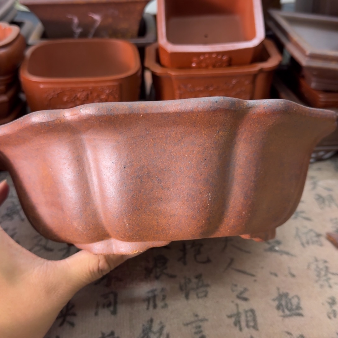 紫砂花盆宜兴紫砂正品23x7