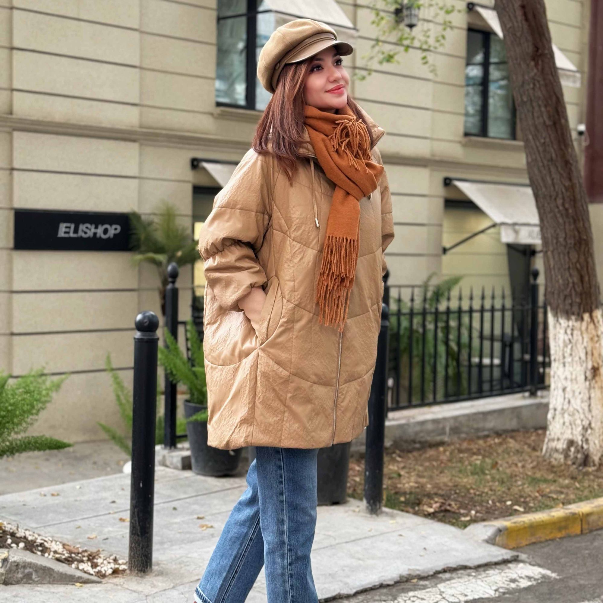 MUBINE 冬季新款时尚设计感加厚保暖大阔版澳皮羽绒服 24248 特价