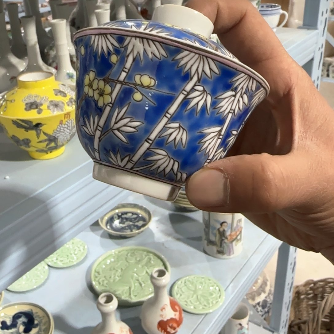 瓷片摆件手绘瓷器全部处理