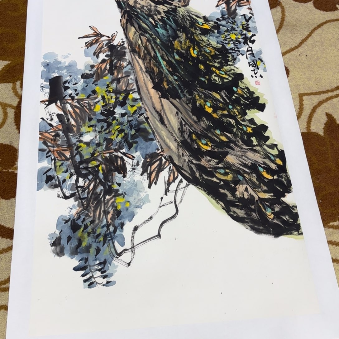 用***6国画石国志四尺作品艺