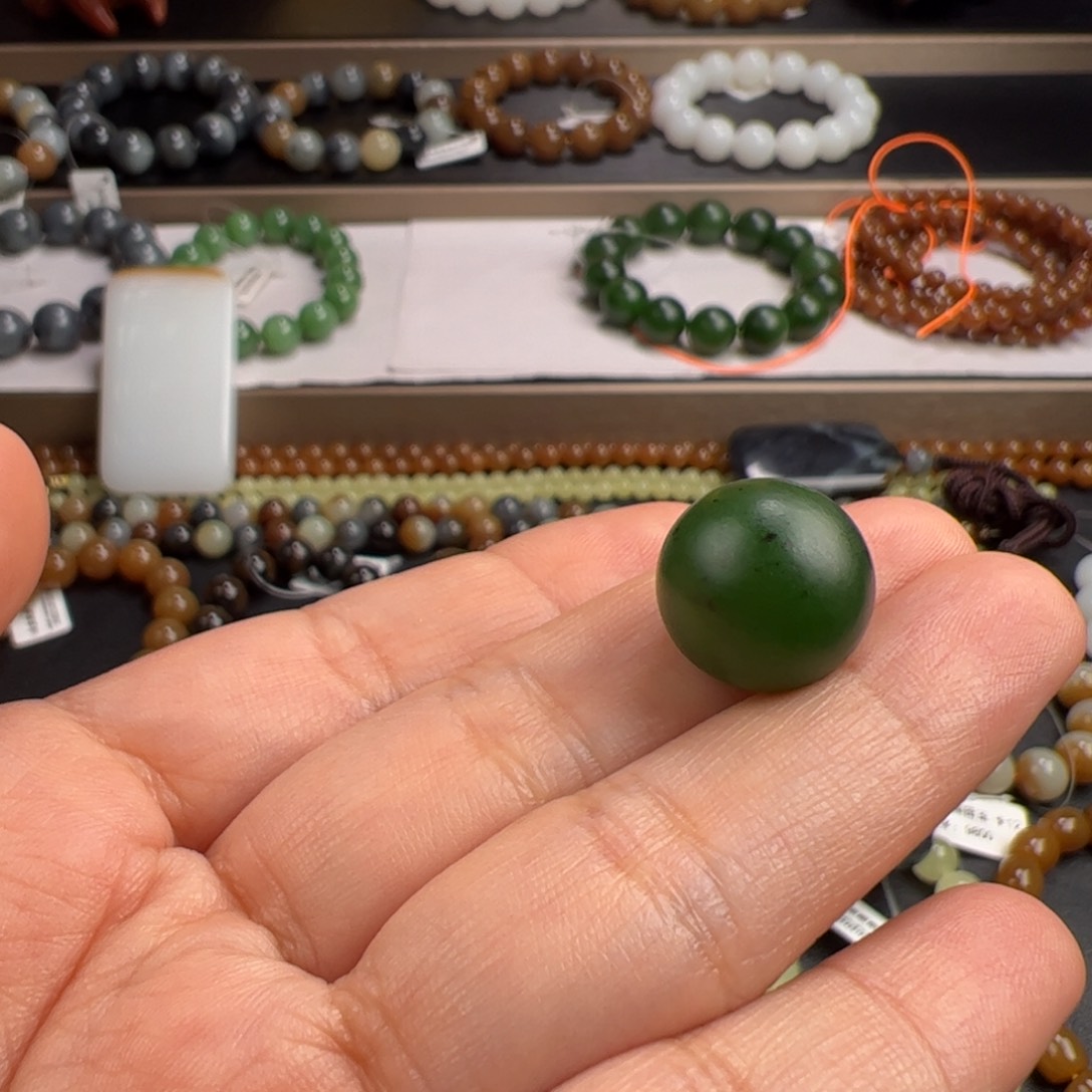 和田玉手链未镶嵌寂***豆