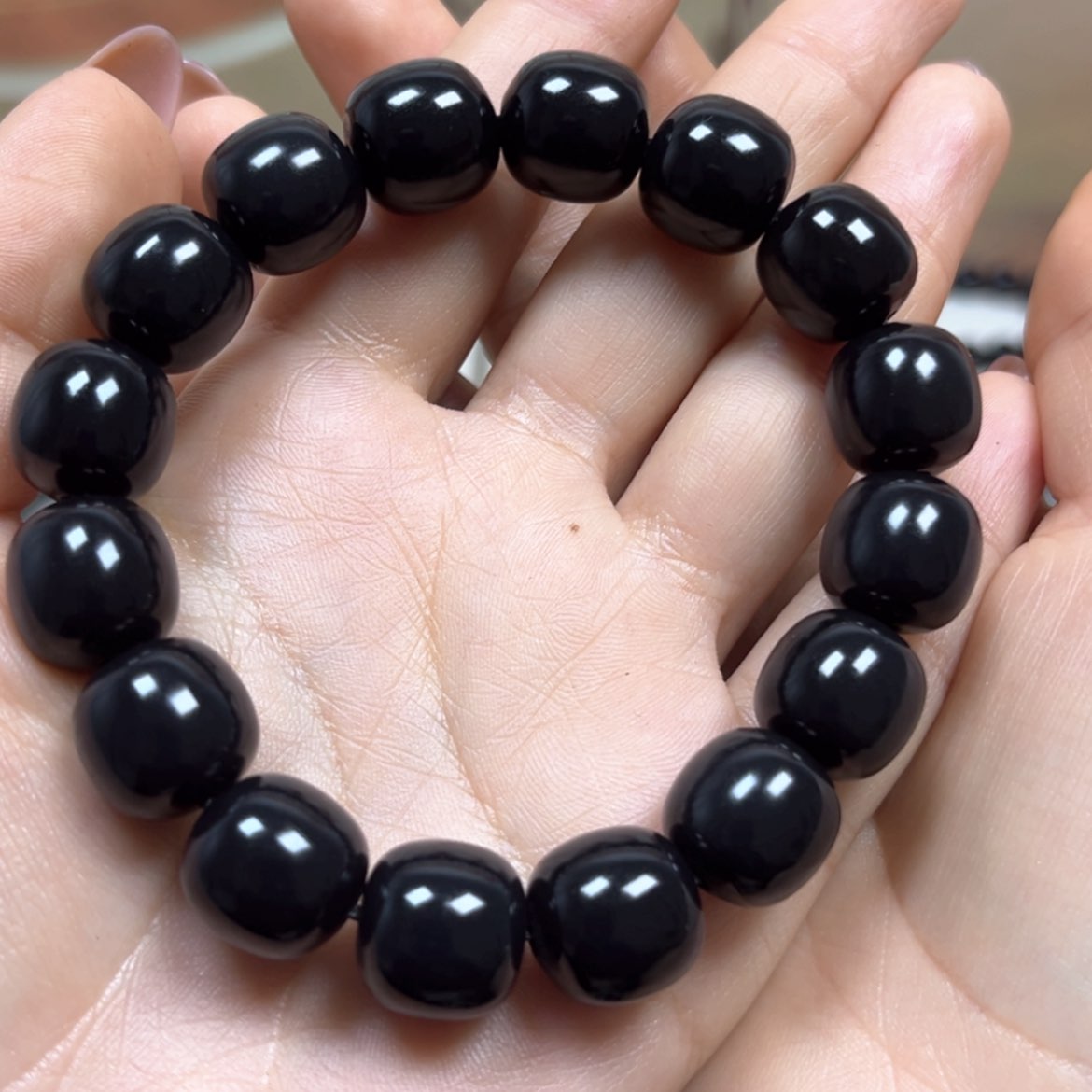 【闪购商品】和田玉（墨玉）卡14老型高羊脂未镶嵌美***糖