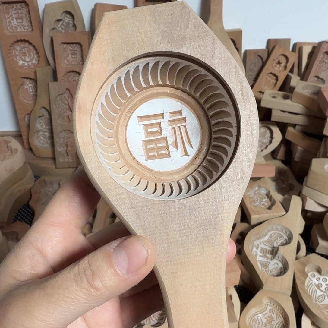 梨木小号梨木手工雕刻小福字