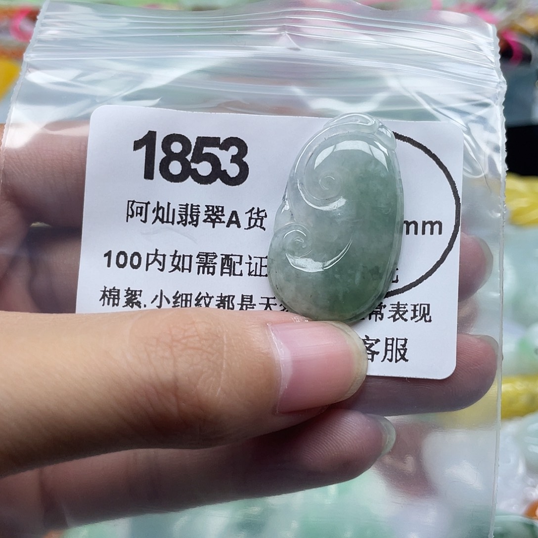 翡翠未镶嵌吊坠(赠链)