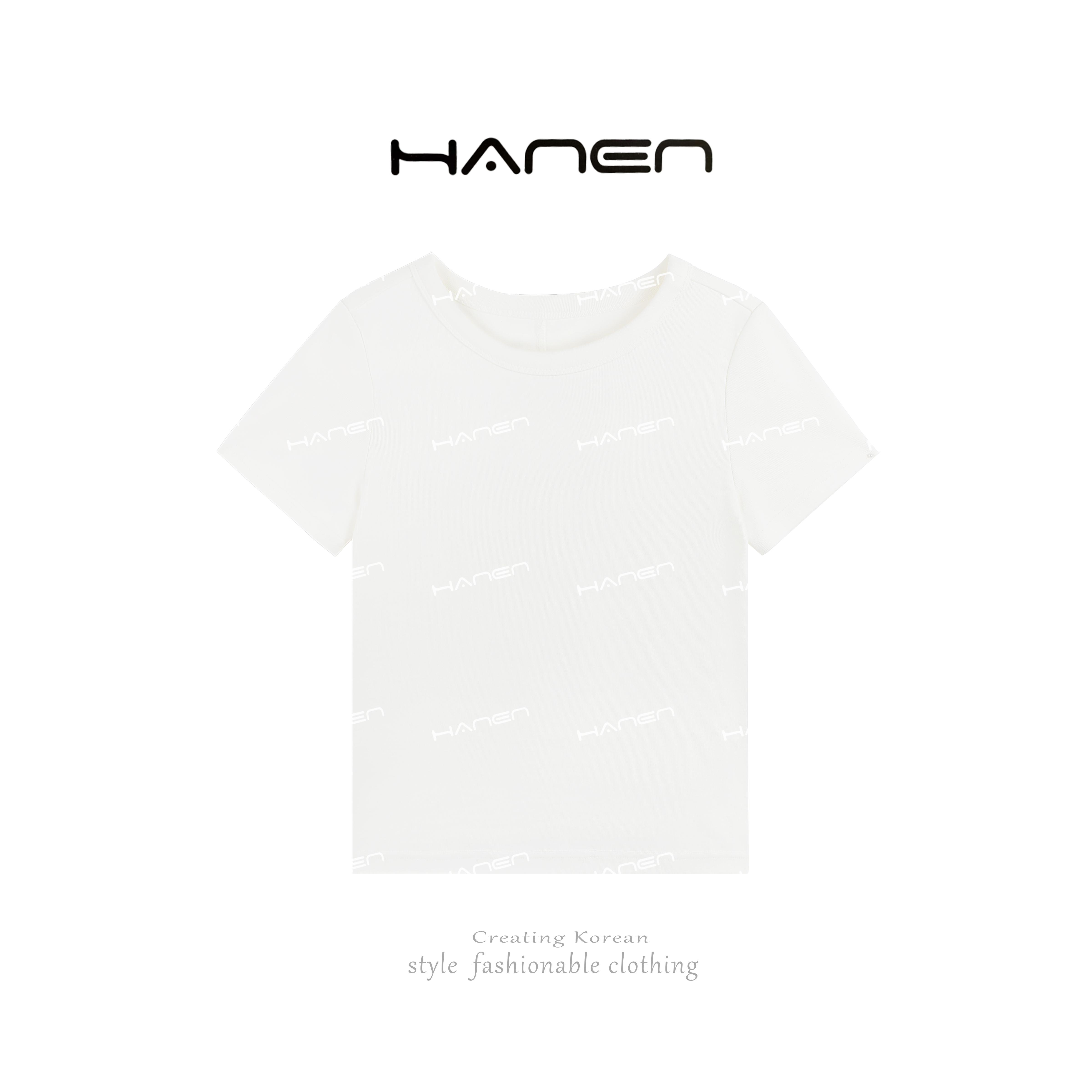 韩恩【QIANA】搭配单品 基础圆领百搭白色短袖T恤qianw99