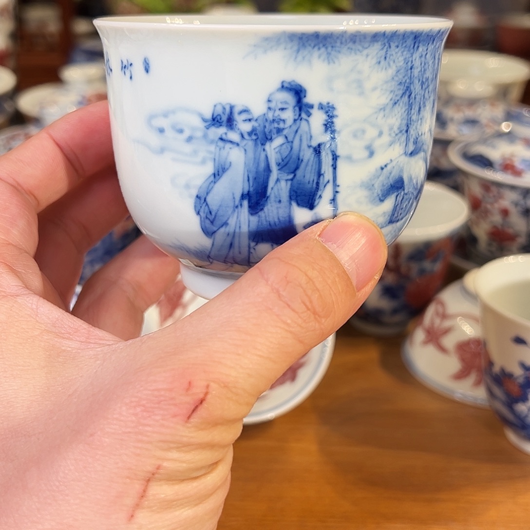 景德镇岚溪釉里红瓷器