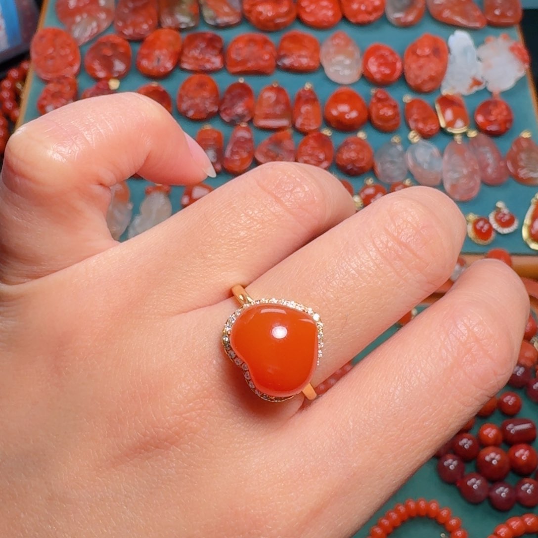 南红玛瑙南红银S925镶嵌