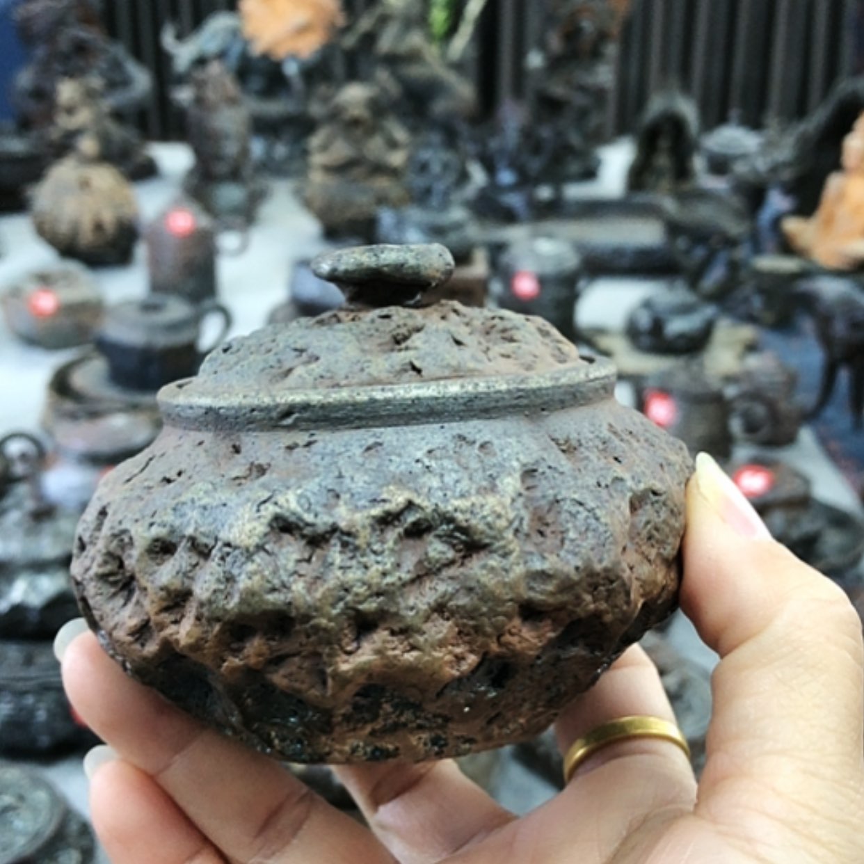 【闪购商品】杯茶叶罐全手捏柴烧茶器