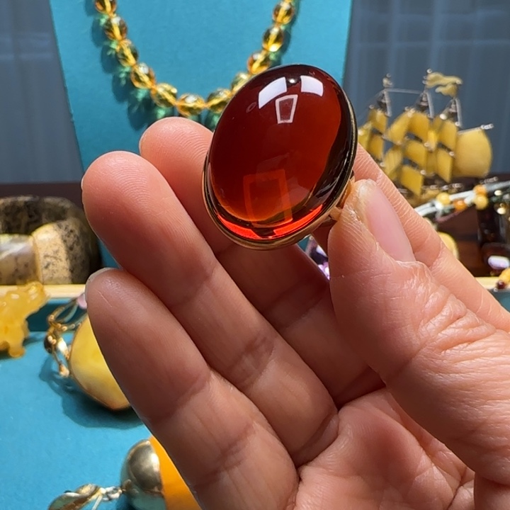 琥珀未镶嵌手链波兰设计款琥珀蜜蜡