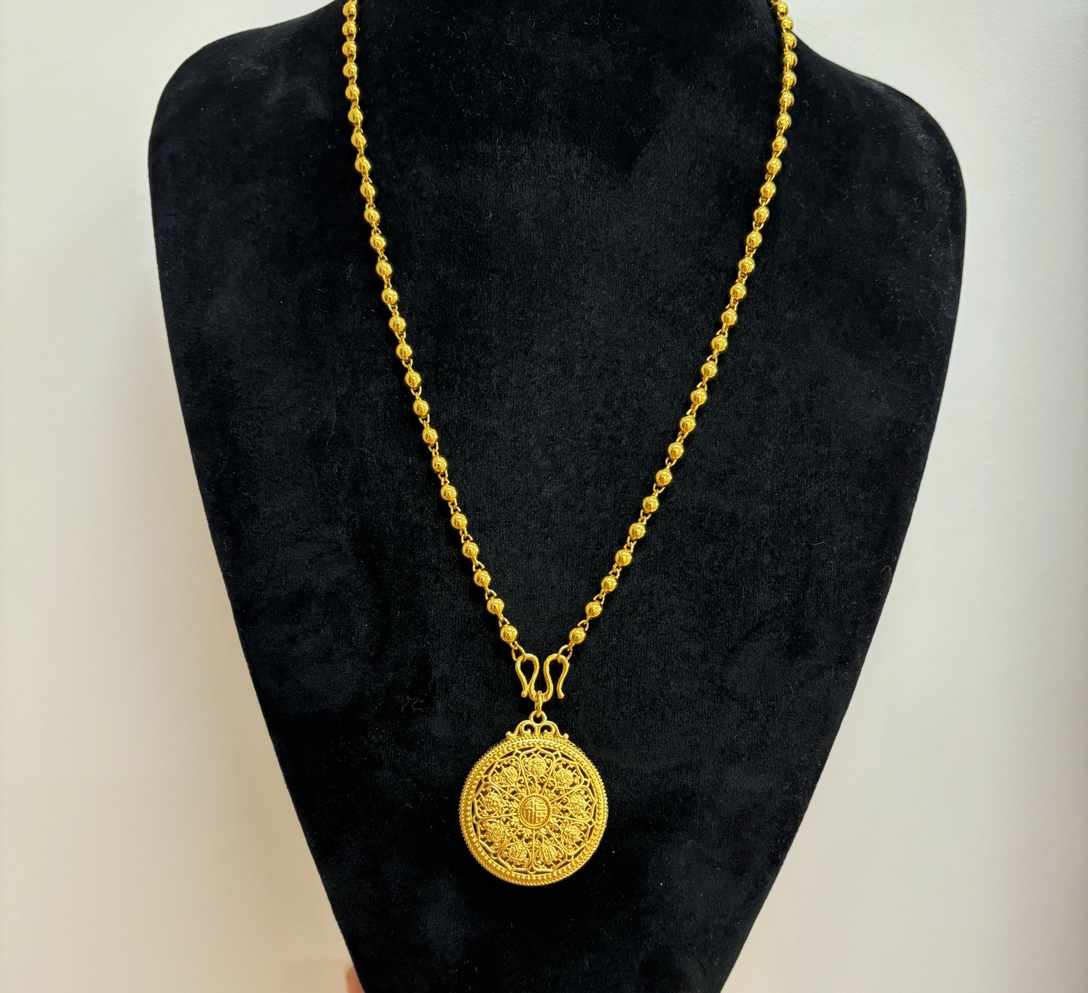 铜合金项链 2025款卡5配九九如意罗盘