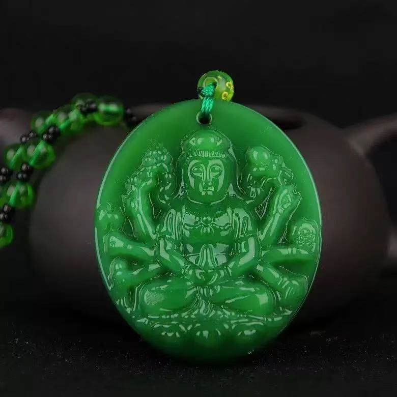 深绿款千手观音牌