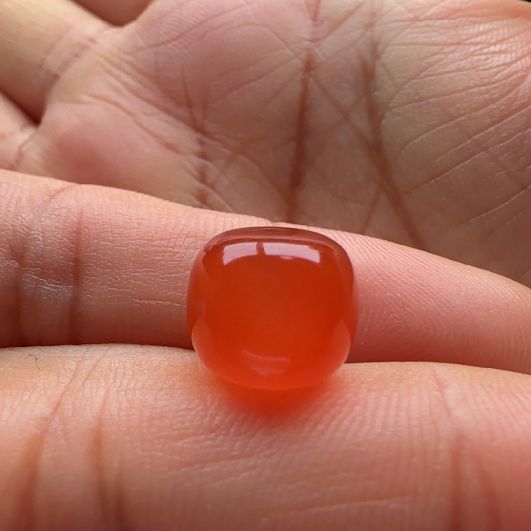 牛***助南红玛瑙未镶嵌老型11.19.7马牙白纹