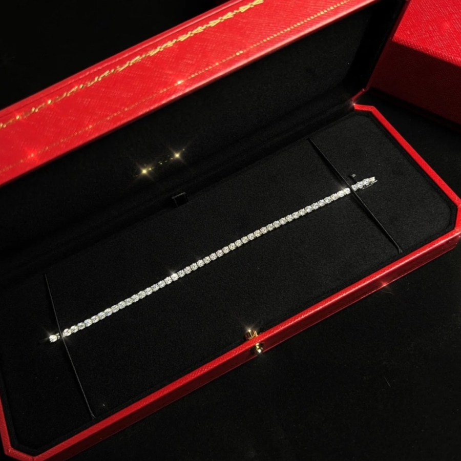 99新 Cartier/卡地亚 小花佳珊 卡地亚 满钻 手链18K白金