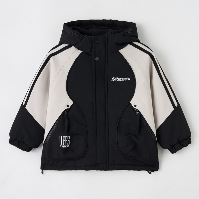 多多一上25深冬男小童仿兔毛派克厚棉衣（90-140）1540B10X