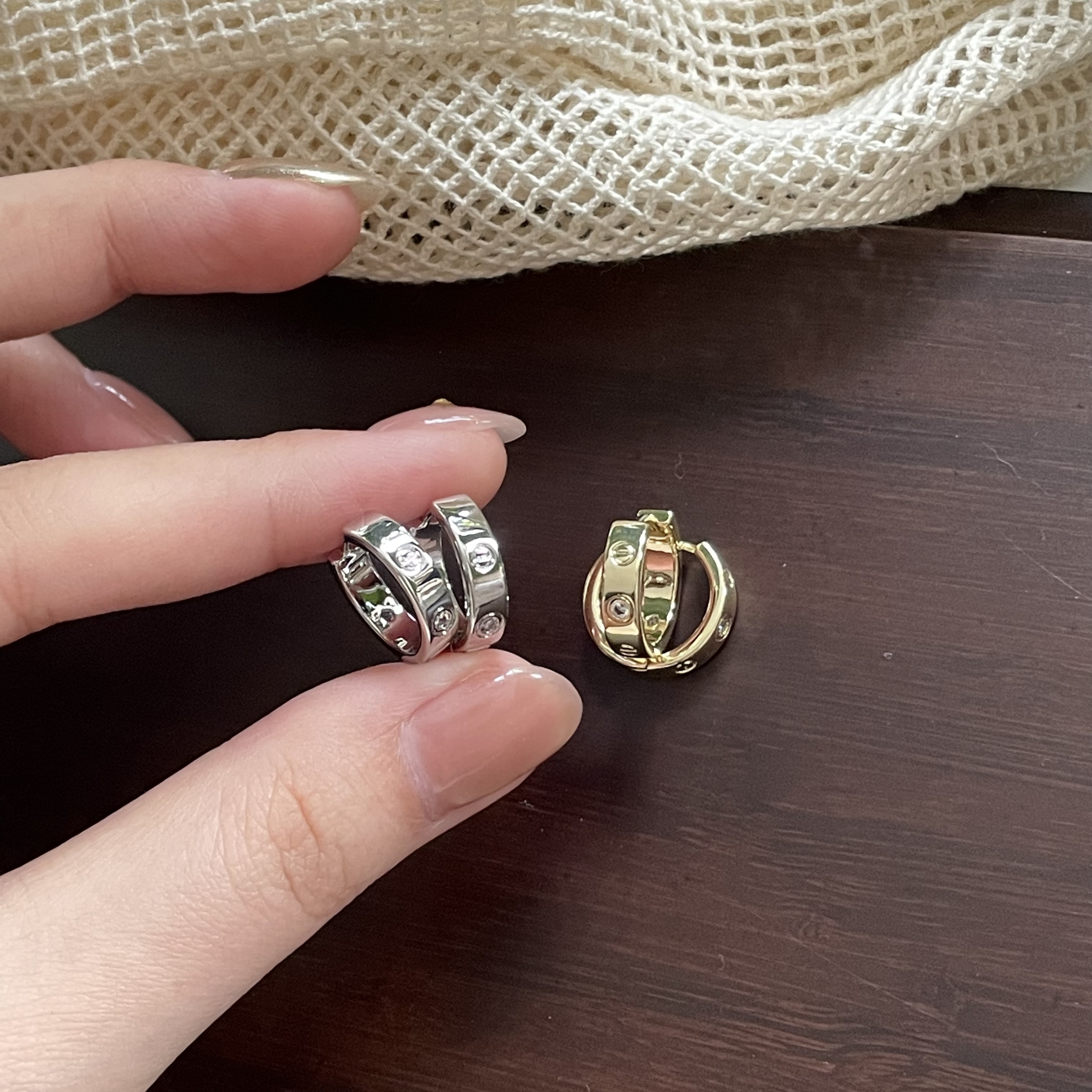 铜合金耳饰 2008 超高版 高级感卡家设计气质系耳扣