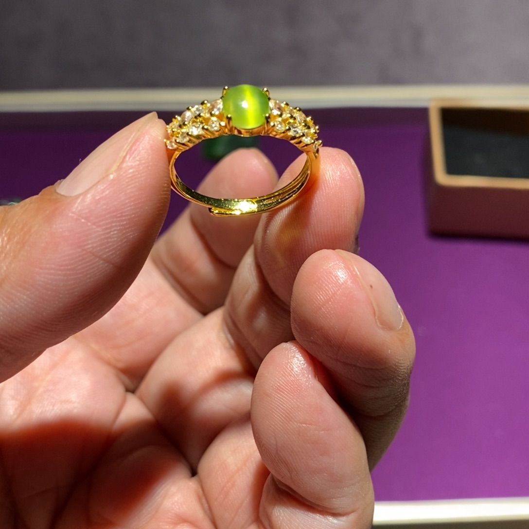 和田玉（碧玉）未镶嵌戒指