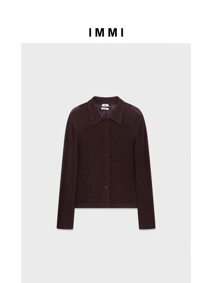 【immi】设计师品牌25冬新品弹力针织翻领开衫1462x