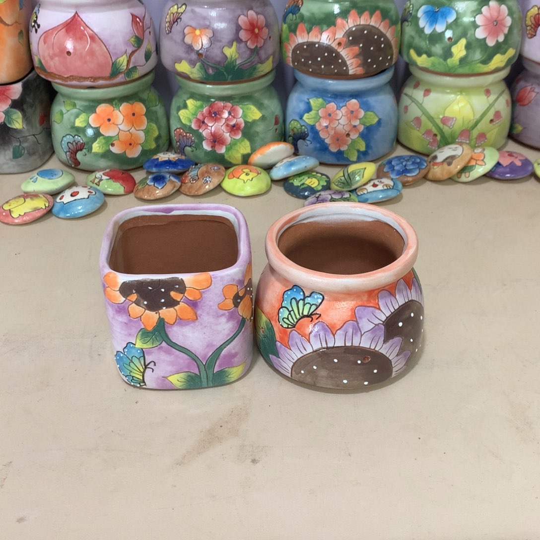 福利花盆，手绘花盆