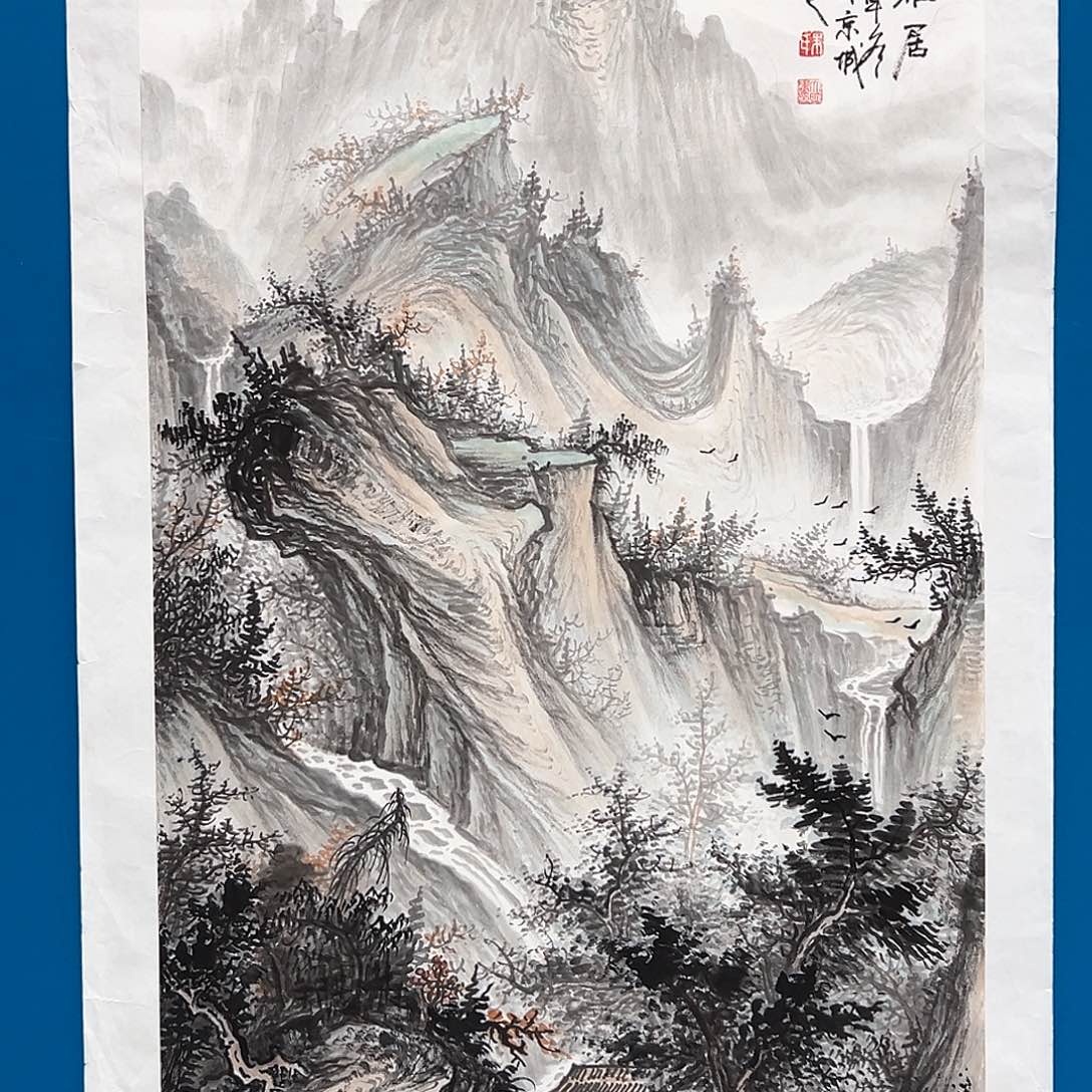 国画M**黄画家朱大明老师精品原作