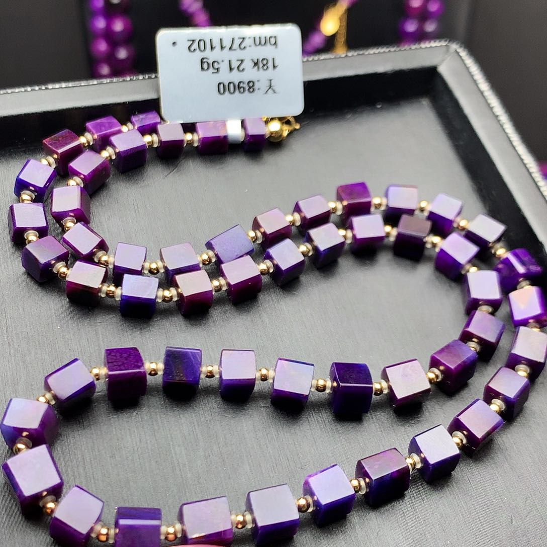 苏纪石（舒俱来）18K金镶嵌项链