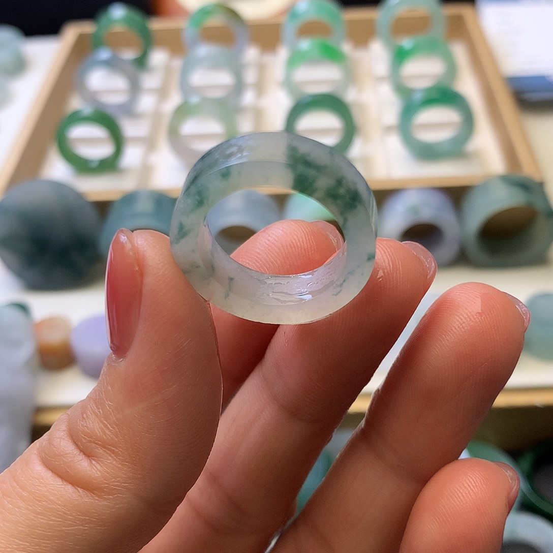 定制翡翠未镶嵌翡翠戒指18