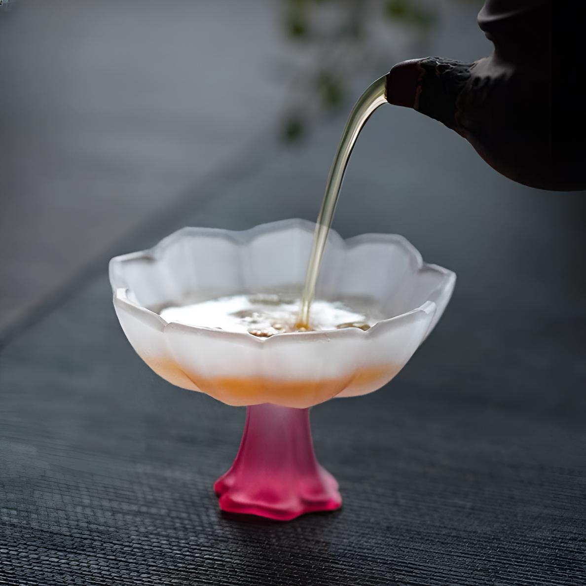 高足莲花瓣琉璃主人杯ZH121